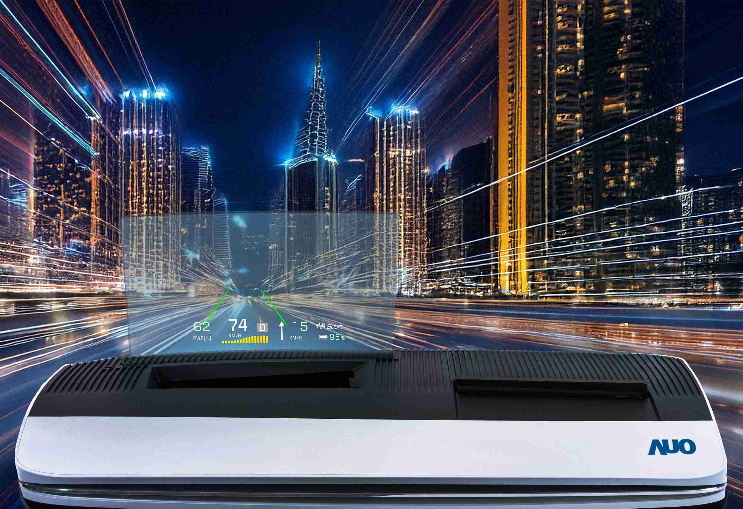 PG国际推出13吋Micro LED抬头显示器，，，提供高入眼亮度、、、高色彩饱和度的显示质量，，在阳光下或黑暗中都清晰可见，，，并利用Micro LED模块体积小的优势，，，解决车用空间有限的痛点